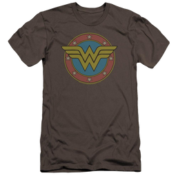DC Comics Ww Vintage Emblem - Men's Premium Slim Fit T-Shirt Men's Premium Slim Fit T-Shirt DC Comics   