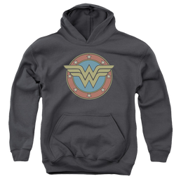 Wonder Woman Ww Vintage Emblem - Youth Hoodie Youth Hoodie (Ages 8-12) Wonder Woman   