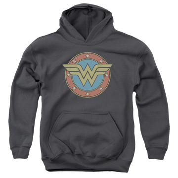 Wonder Woman Ww Vintage Emblem - Youth Hoodie Youth Hoodie (Ages 8-12) Wonder Woman   