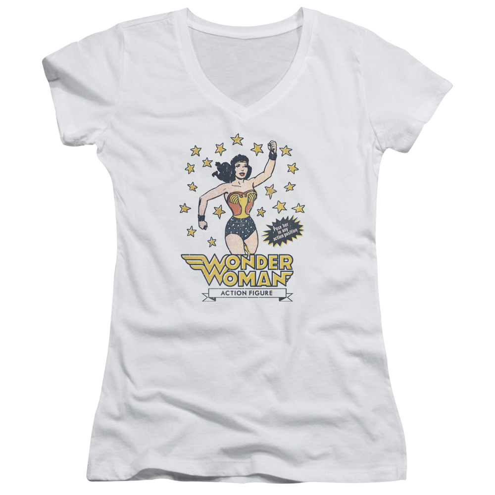 DC Comics Action Figure - Juniors V-Neck T-Shirt Juniors V-Neck T-Shirt Wonder Woman   