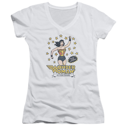 DC Comics Action Figure - Juniors V-Neck T-Shirt Juniors V-Neck T-Shirt Wonder Woman   