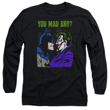DC Comics Mad Bro - Men's Long Sleeve T-Shirt Men's Long Sleeve T-Shirt Joker   