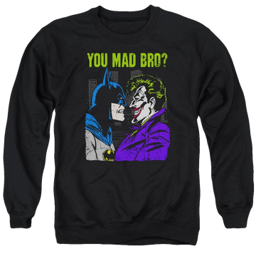 DC Comics Mad Bro - Men's Crewneck Sweatshirt Men's Crewneck Sweatshirt Joker   