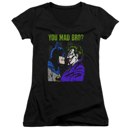 DC Comics Mad Bro - Juniors V-Neck T-Shirt Juniors V-Neck T-Shirt Joker   