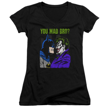 DC Comics Mad Bro - Juniors V-Neck T-Shirt Juniors V-Neck T-Shirt Joker   