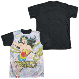 DC Comics Wonder Collage - Men's Black Back T-Shirt Men's Black Back T-Shirt Wonder Woman   