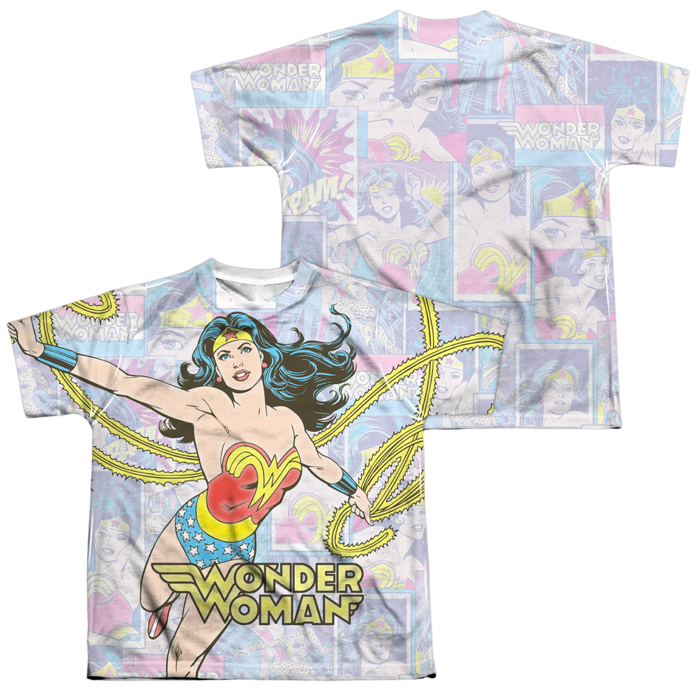 Wonder Woman Wonder Collage (Front/Back Print) - Youth All-Over Print T-Shirt Youth All-Over Print T-Shirt (Ages 8-12) Wonder Woman   