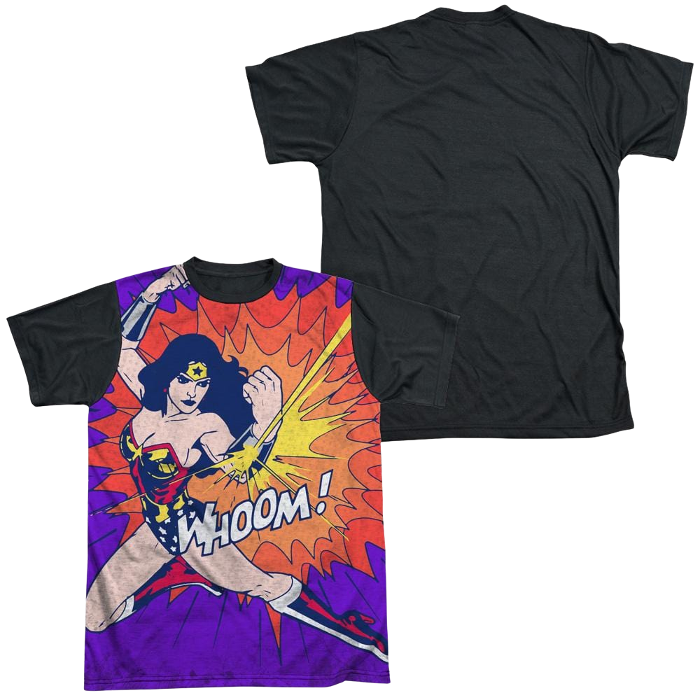 DC Comics Wondrful Blast - Men's Black Back T-Shirt Men's Black Back T-Shirt Wonder Woman   