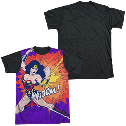 DC Comics Wondrful Blast - Men's Black Back T-Shirt Men's Black Back T-Shirt Wonder Woman   