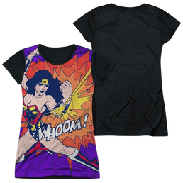 DC Comics Wondrful Blast - Juniors Black Back T-Shirt Juniors Black Back T-Shirt Wonder Woman   