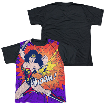 Wonder Woman Wondrful Blast - Youth Black Back T-Shirt Youth Black Back T-Shirt (Ages 8-12) Wonder Woman   