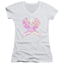 DC Comics Wonder Bird - Juniors V-Neck T-Shirt Juniors V-Neck T-Shirt Wonder Woman   