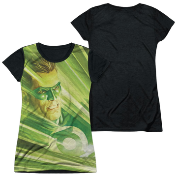 DC Comics Rays Of Light - Juniors Black Back T-Shirt Juniors Black Back T-Shirt Green Lantern   