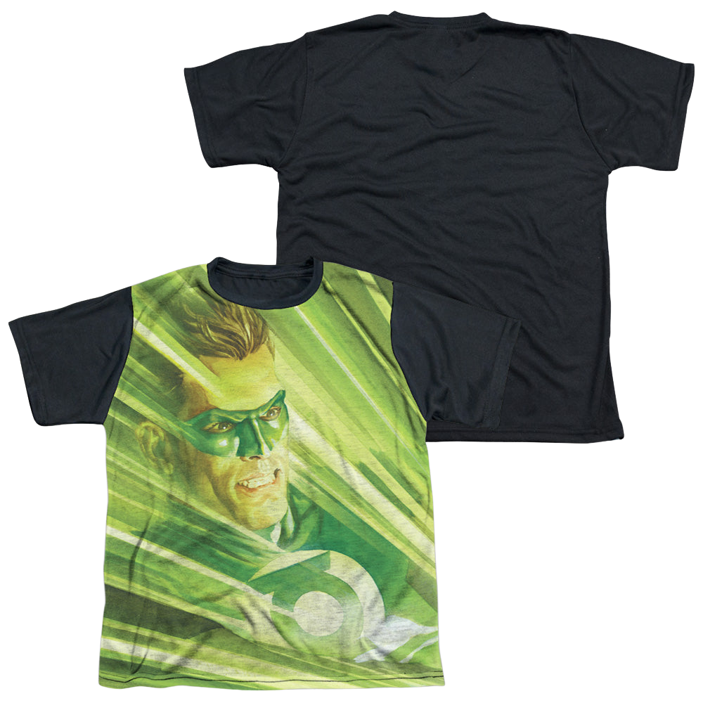 Green Lantern Rays Of Light - Youth Black Back T-Shirt Youth Black Back T-Shirt (Ages 8-12) Green Lantern   