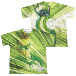 Green Lantern Rays Of Light (Front/Back) - Youth All-Over Print T-Shirt Youth All-Over Print T-Shirt (Ages 8-12) Green Lantern   