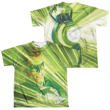 Green Lantern Rays Of Light youth all-over print t-shirt for ages 8 to 12