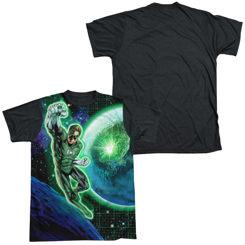 DC Comics Gl In Space - Men's Black Back T-Shirt Men's Black Back T-Shirt Green Lantern   