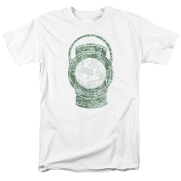 White men's regular fit t-shirt with Green Lantern DC Comics Lantern Cover graphic