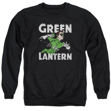 Black men's crewneck sweatshirt with Green Lantern DC Comics Hal Power graphic