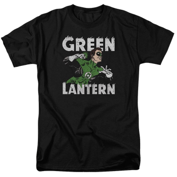 Black men's regular fit t-shirt with Green Lantern DC Comics Hal Power graphic