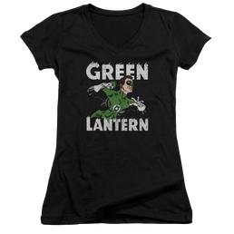 DC Comics Hal Power - Juniors V-Neck T-Shirt Juniors V-Neck T-Shirt Green Lantern   