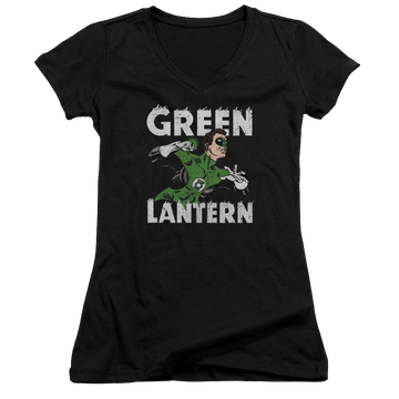 DC Comics Hal Power - Juniors V-Neck T-Shirt Juniors V-Neck T-Shirt Green Lantern   