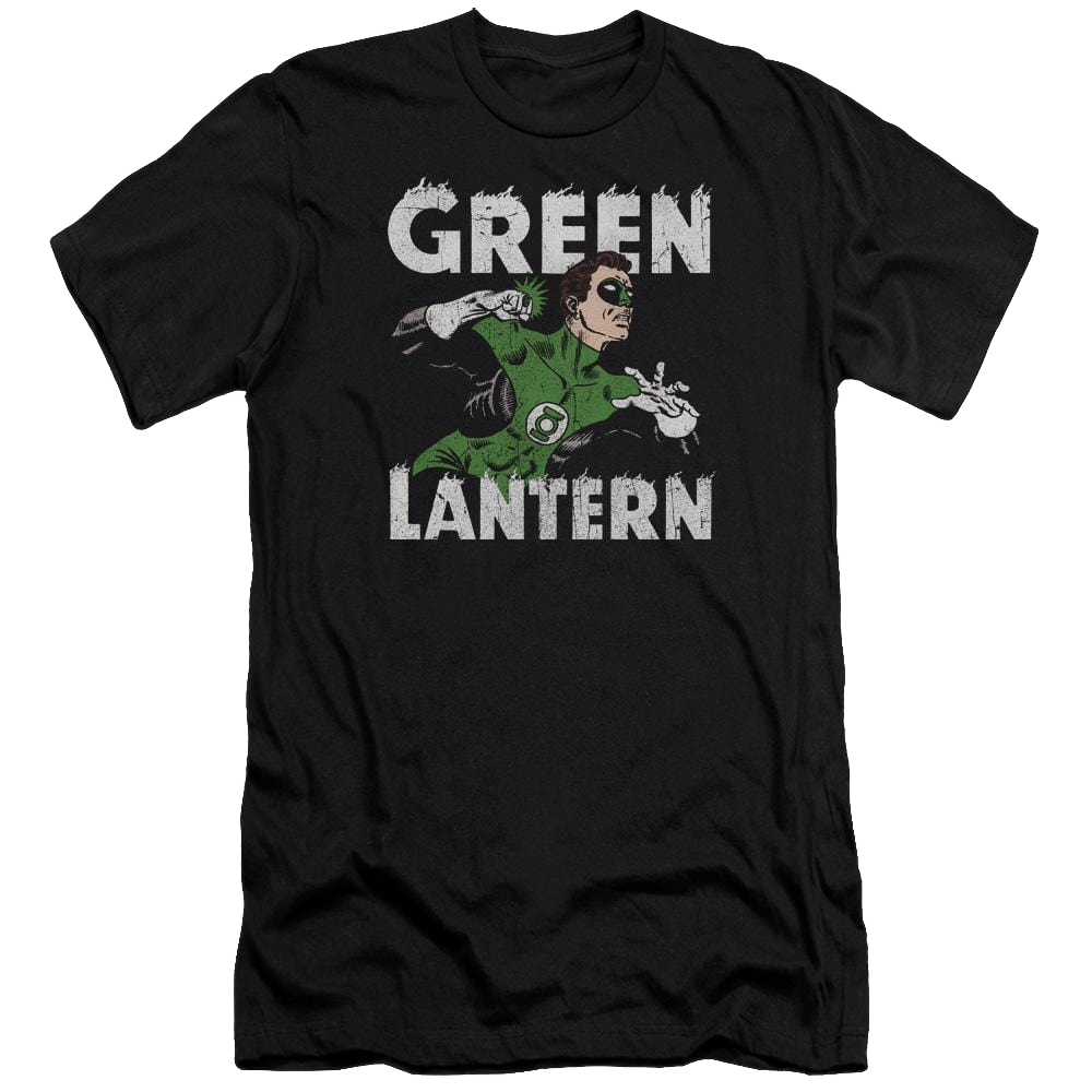 Dc Hal Power Premium Adult Slim Fit T-Shirt Men's Premium Slim Fit T-Shirt Green Lantern   