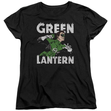 Black women's t-shirt with Green Lantern DC Comics Hal Power graphic