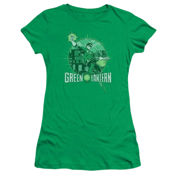 Kelly green juniors t-shirt with Green Lantern DC Comics City Power graphic