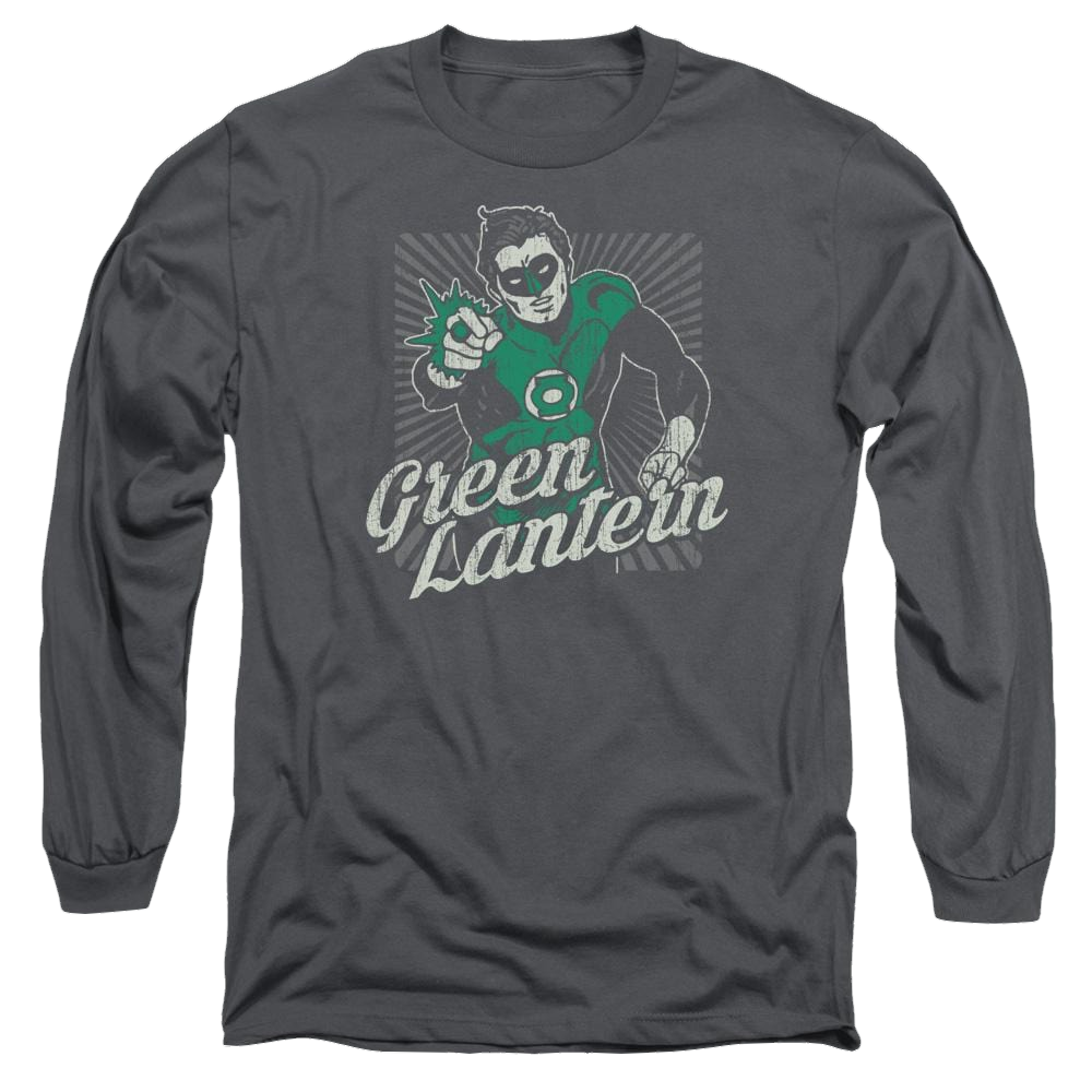 DC Comics Ring Rays - Men's Long Sleeve T-Shirt Men's Long Sleeve T-Shirt Green Lantern   
