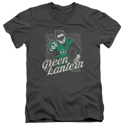 DC Comics Ring Rays - Men's V-Neck T-Shirt Men's V-Neck T-Shirt Green Lantern   