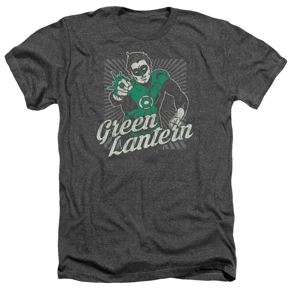 DC Comics Ring Rays - Men's Heather T-Shirt Men's Heather T-Shirt Green Lantern   