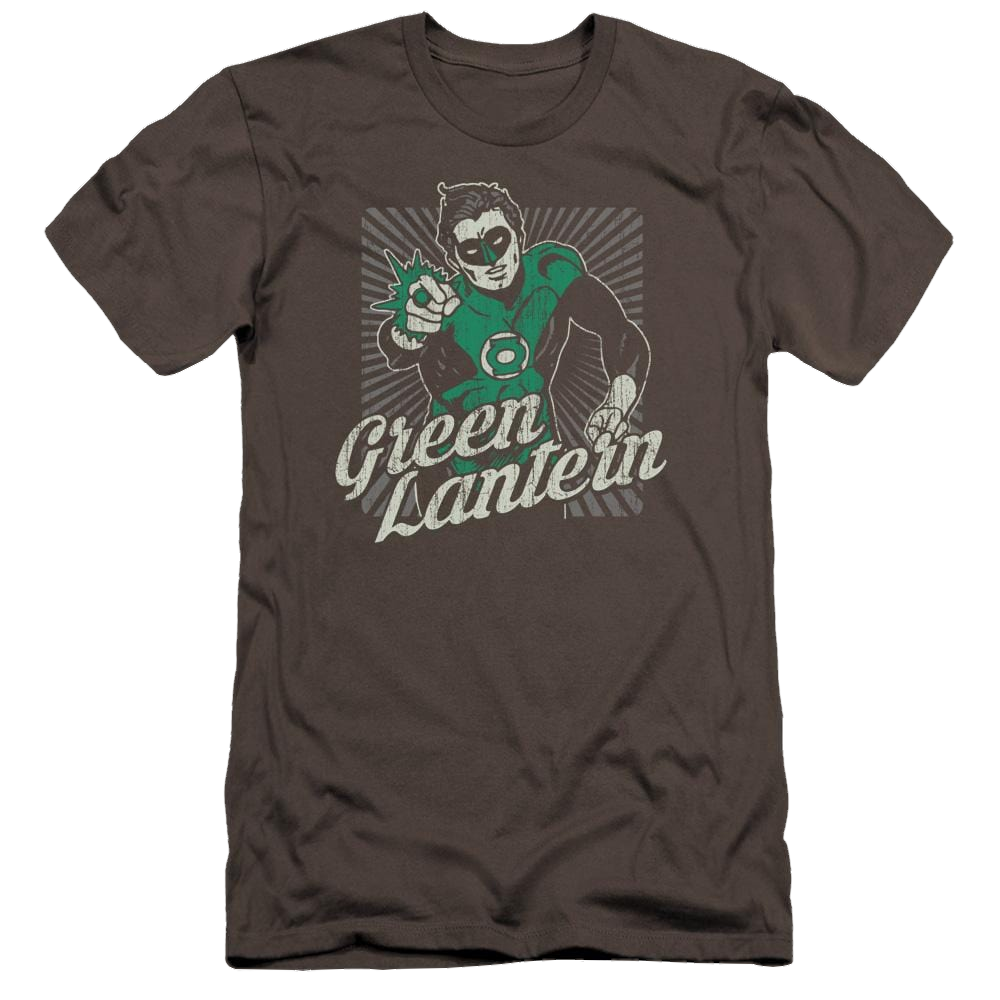 DC Comics Ring Rays - Men's Premium Slim Fit T-Shirt Men's Premium Slim Fit T-Shirt Green Lantern   