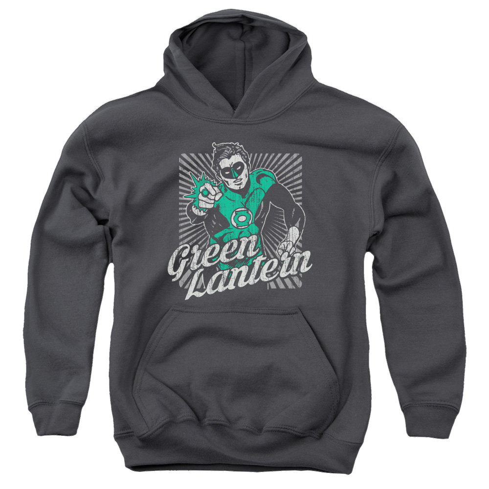 Green Lantern Ring Rays - Youth Hoodie Youth Hoodie (Ages 8-12) Green Lantern   