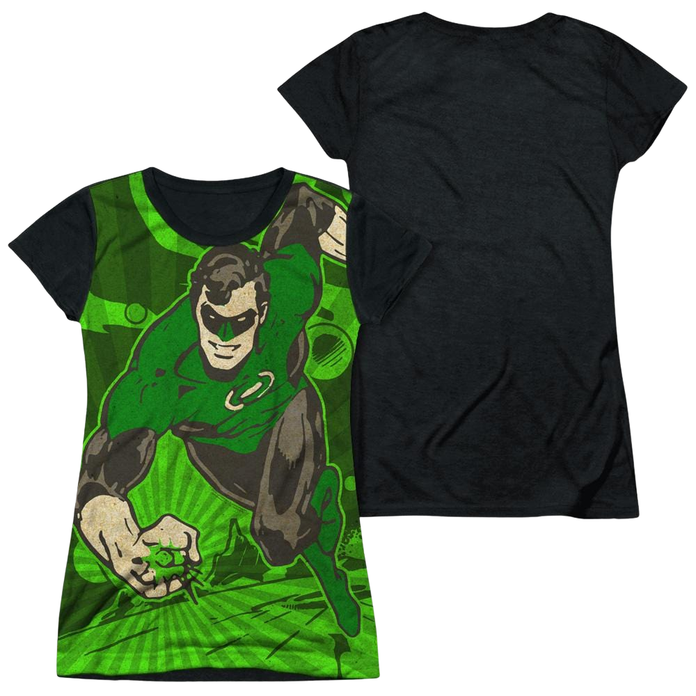 DC Comics Radiant Power - Juniors Black Back T-Shirt Juniors Black Back T-Shirt Green Lantern   