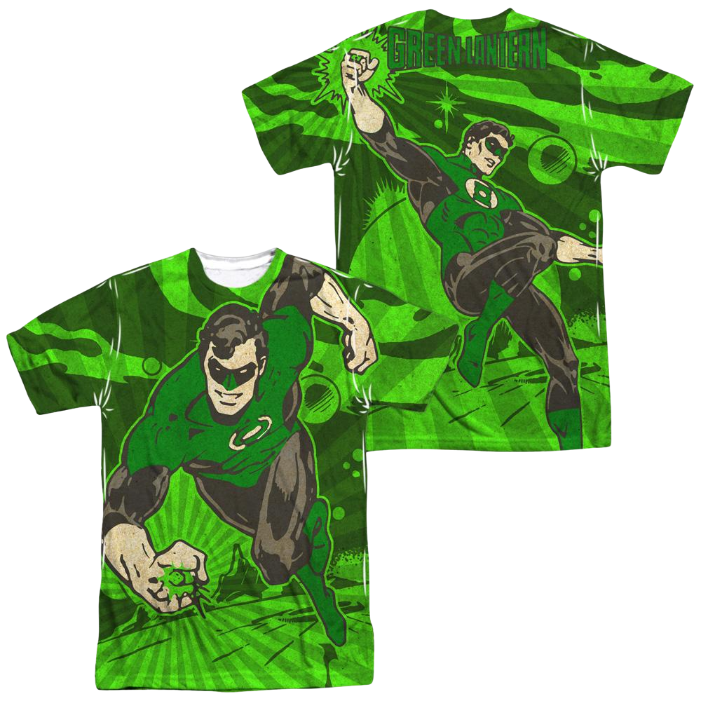 DC Comics Radiant Power Men's All Over Print T-Shirt Men's All-Over Print T-Shirt Green Lantern   