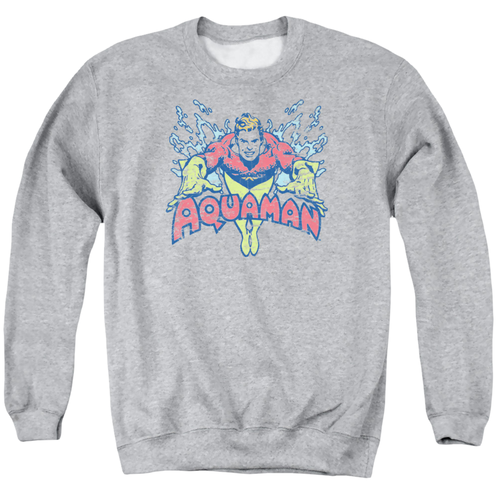 Aquaman Splish Splash - Men's Crewneck Sweatshirt Men's Crewneck Sweatshirt Aquaman   