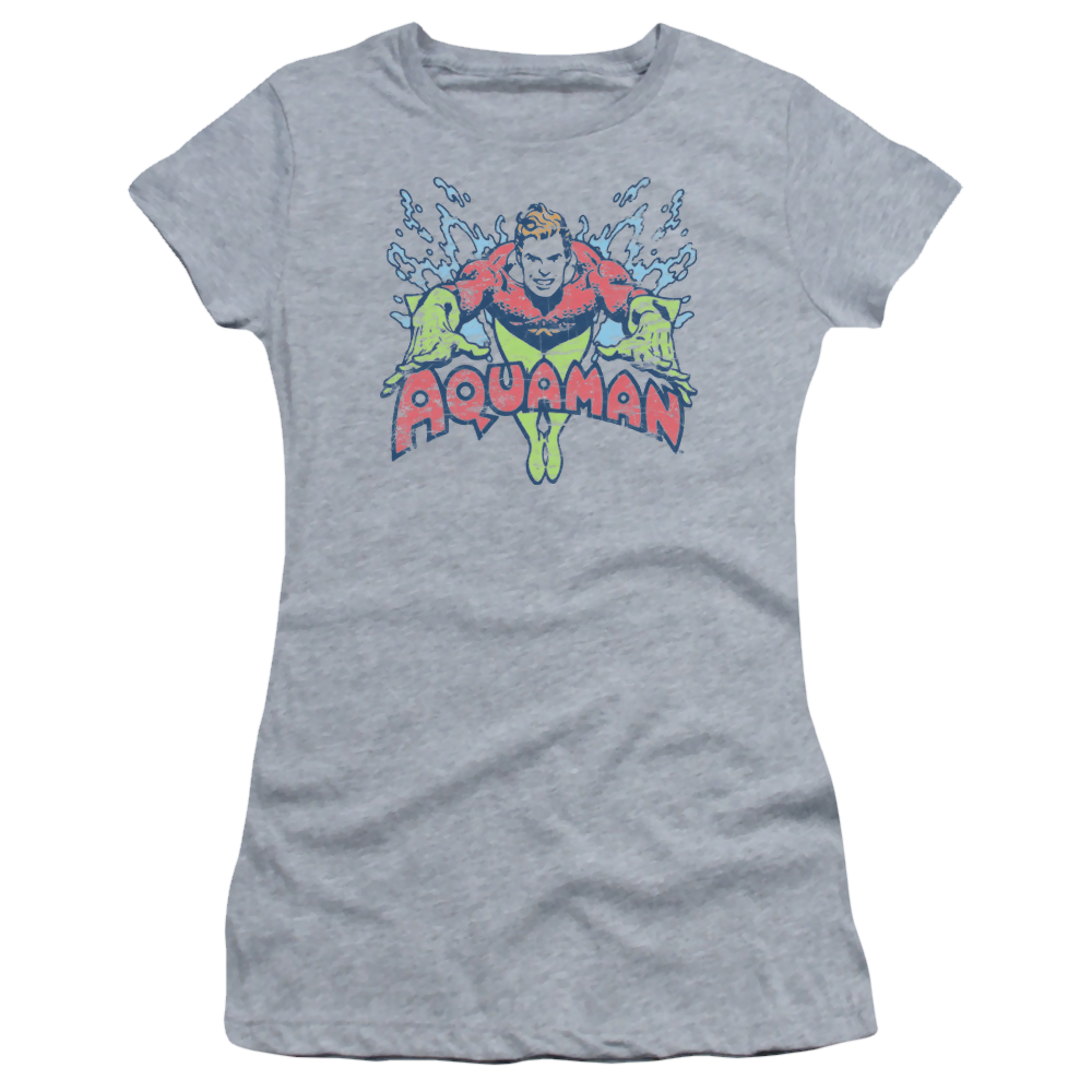 Aquaman Splish Splash - Juniors T-Shirt Juniors T-Shirt Aquaman   