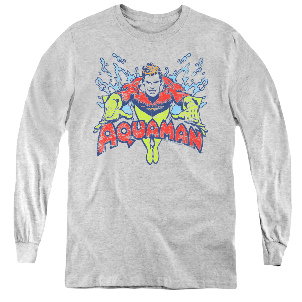Aquaman Splish Splash - Youth Long Sleeve T-Shirt Youth Long Sleeve T-Shirt Aquaman   