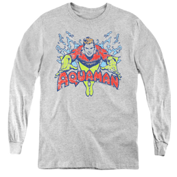 Aquaman Splish Splash - Youth Long Sleeve T-Shirt Youth Long Sleeve T-Shirt Aquaman   