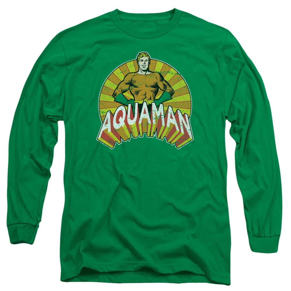 Aquaman Arms Akimbo - Men's Long Sleeve T-Shirt Men's Long Sleeve T-Shirt Aquaman   