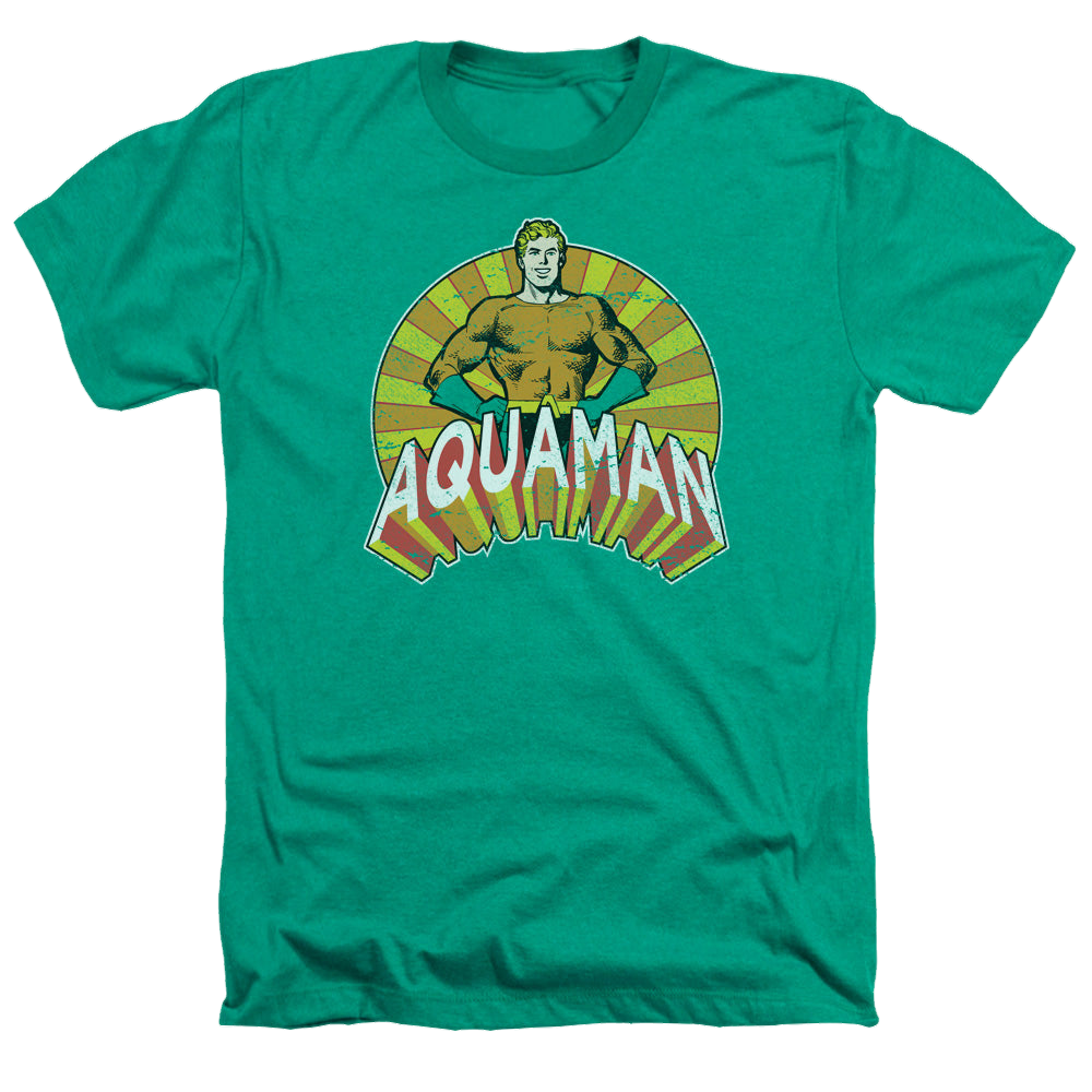 Aquaman Arms Akimbo - Men's Heather T-Shirt Men's Heather T-Shirt Aquaman   
