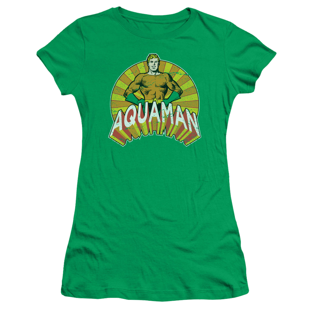Aquaman Arms Akimbo - Juniors T-Shirt Juniors T-Shirt Aquaman   