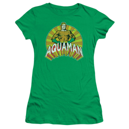 Aquaman Arms Akimbo - Juniors T-Shirt Juniors T-Shirt Aquaman   