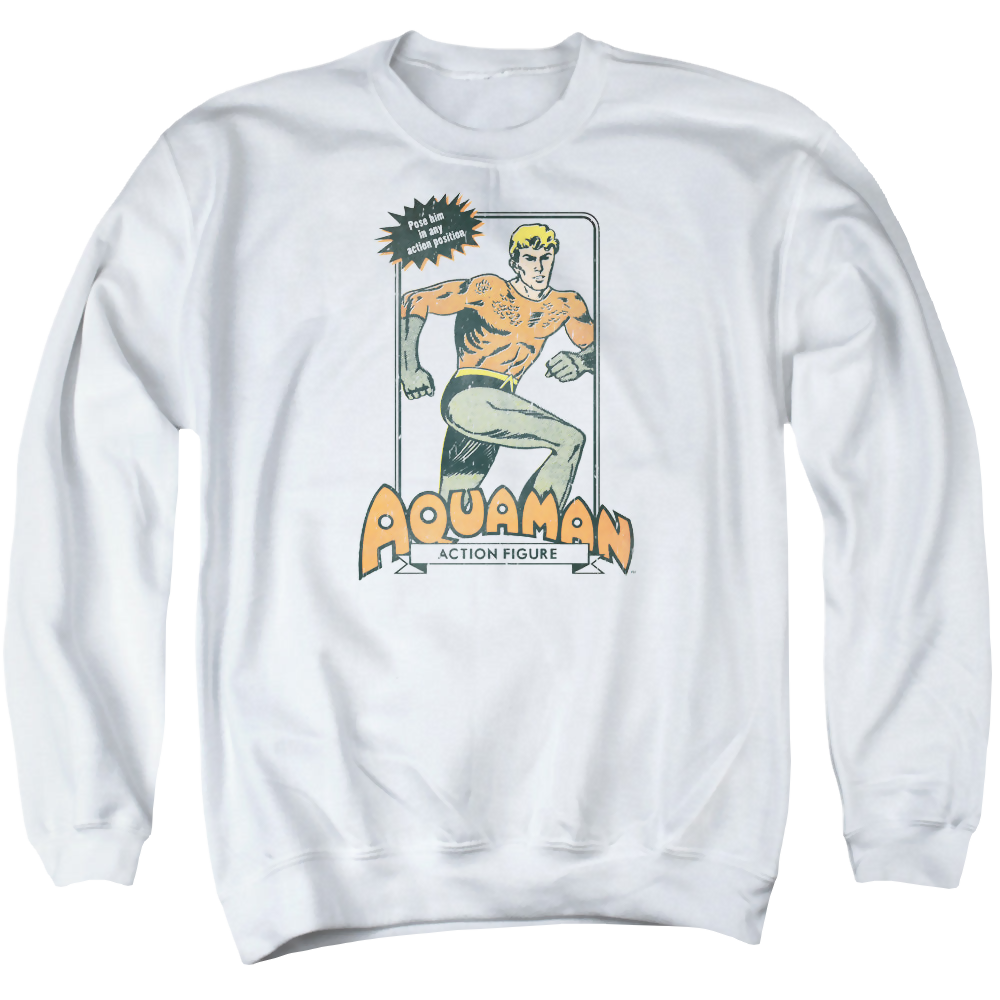 Aquaman Am Action Figure - Men's Crewneck Sweatshirt Men's Crewneck Sweatshirt Aquaman   