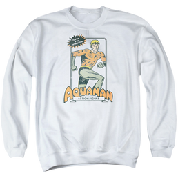 Aquaman Am Action Figure - Men's Crewneck Sweatshirt Men's Crewneck Sweatshirt Aquaman   
