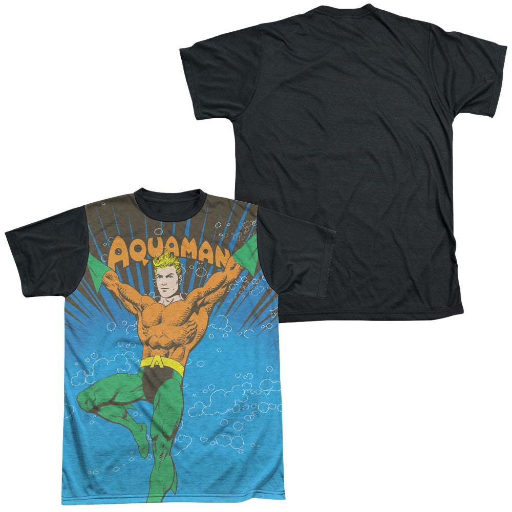 Aquaman Underwater Sub - Men's Black Back T-Shirt Men's Black Back T-Shirt Aquaman   