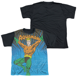 Aquaman Underwater Sub - Youth Black Back T-Shirt Youth Black Back T-Shirt (Ages 8-12) Aquaman   