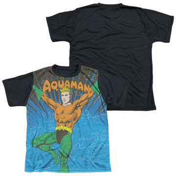 Aquaman Underwater Sub youth black back t-shirt for ages 8 to 12