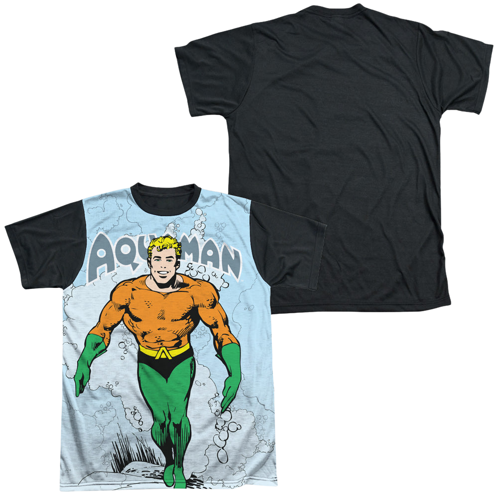 Aquaman Clasic Aqua - Men's Black Back T-Shirt Men's Black Back T-Shirt Aquaman   